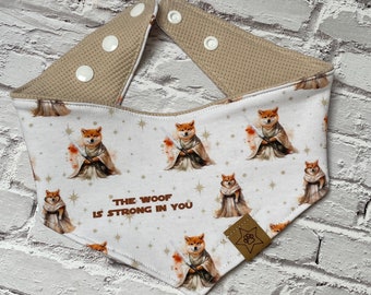 Dog scarf | Shiba Inu | May the 4th | StarWars Day | Waffle jersey | Dog accessories | Dog supplies | Dog gift | Personalized