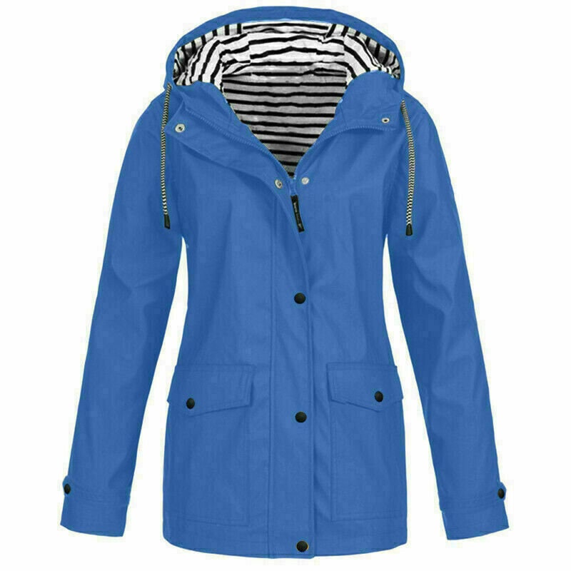 Women Waterproof Jacket Ladies Wind Raincoat Hooded Rain - Etsy UK