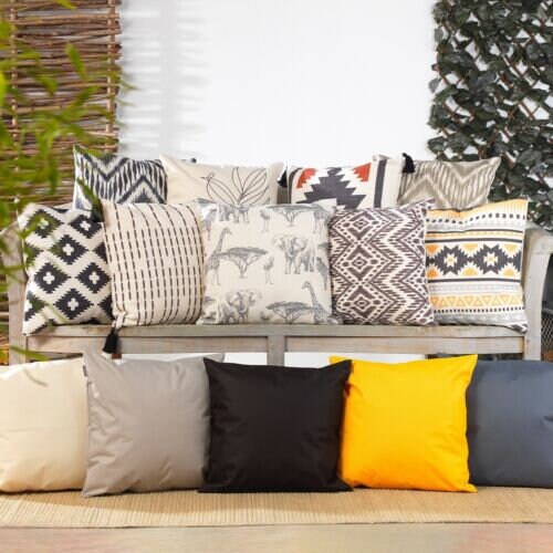 Boho Outdoor Cushion Water Resistant Fabric Garden Cushions Etsy UK