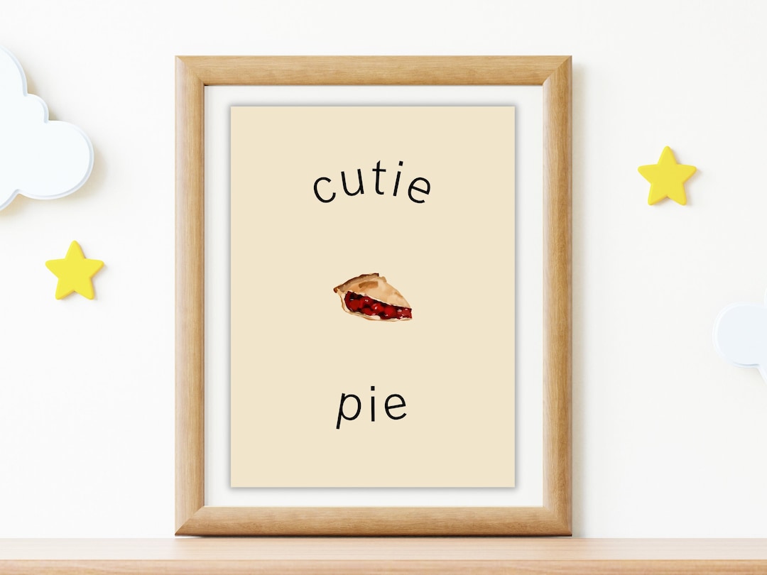 Nursery Printable Wall Art DIGITAL DOWNLOAD, Cutie Pie Neutral Beige ...