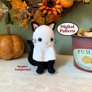 Halloween Ghost Cat - Amigurumi Digital Pattern