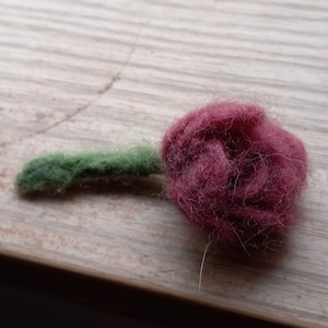 Tiny felted rose