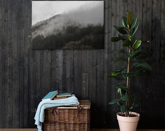 Niebla matutina sobre montañas Pared Arte Árboles Naturaleza Bosque Pared Decoración Árboles Bosque Lienzo Imprimir Lienzo Lienzo Extra Grande Conjunto Gran Póster Impresión