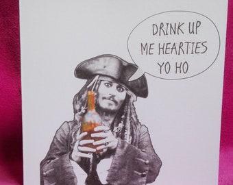 Jack Sparrow - Johnny Depp Funny Personalised Birthday Card