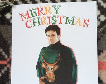 Marc Darcy Colin Firth Bridget Jones's Diary Christmas Card Funny Handmade