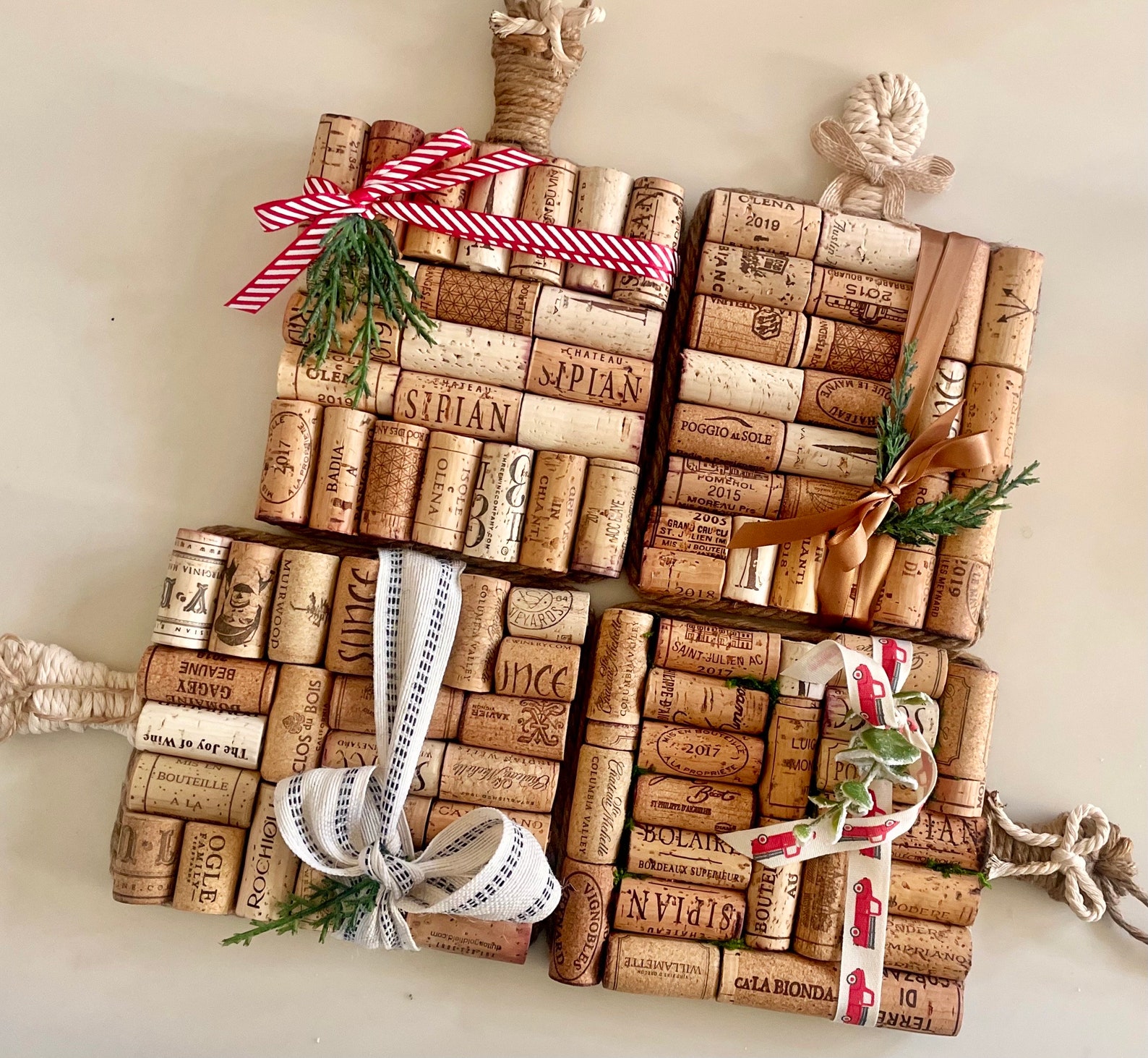 Wine Cork Trivets Framed & Unframed, Wood Trivet, Cork Hot Pad