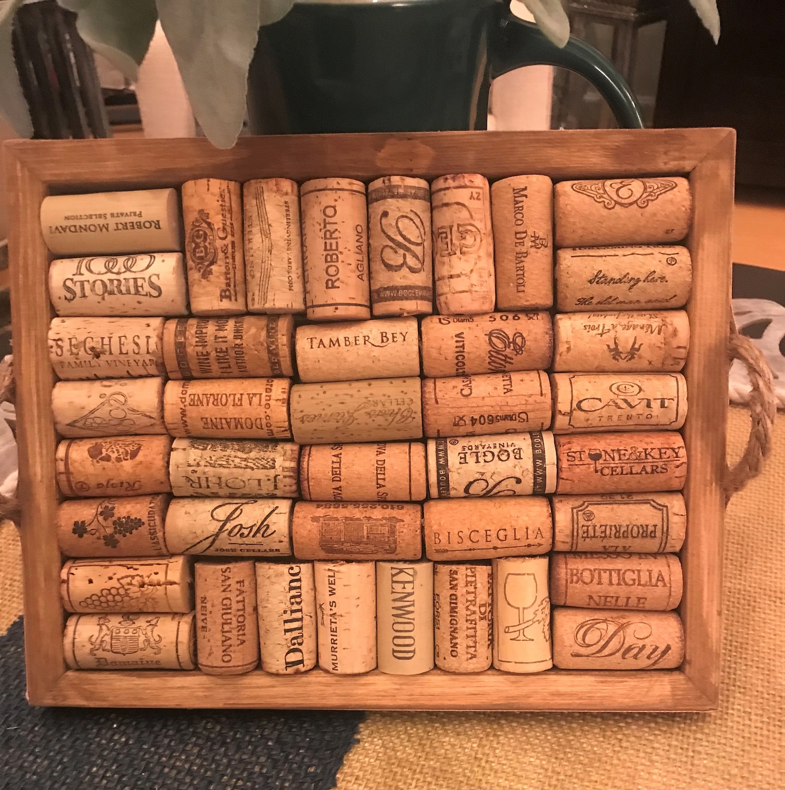 Wine Cork Trivets Framed & Unframed, Wood Trivet, Cork Hot Pad