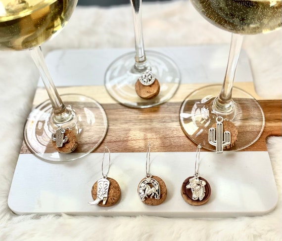 Wine Lover Gifts 10 Wine Glass Charm Rings  Wine Lovers Theme With  Preciosa Crystal, For Parties & Weddings Charms For Wine Glasses