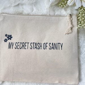 LARGE Canvas Pouch, Humorous Cosmetic Bag, Travel Toiletry Organizer, Zipper Storage Case, Women Gift Accessories, Funny Bridesmaid Gifts