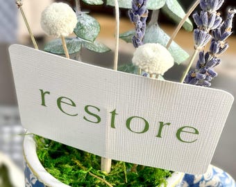 William Morris Inspired Espresso Planter, Decoupage Botanical Desk Decor, Mindfulness Gift, Cottagecore, Teacher Appreciation, Nature Lover