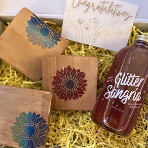 Self-Care Glitter Sangria Gift, Cozy Hygge Gift Box, Bridal Kit, Gift for Wine Loving Mom, Cheer Up Gift, Unique Mocktail Lover Gift Sets