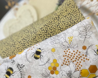 Almohada para ojos con aroma a lavanda para amantes de las abejas, regalo de aromaterapia botánica, set de autocuidado calmante