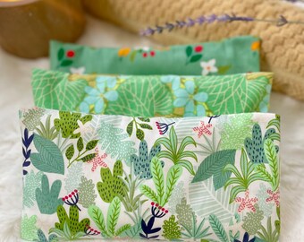 Almohada para ojos con aromaterapia botánica, lavanda y linaza orgánica, funda lavable, set de regalo relajante, regalo "Abrazo en una caja"