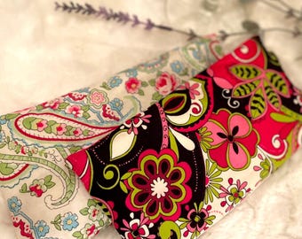 Almohada para ojos con aromaterapia floral, lavanda y linaza, funda lavable, regalo para mamás, mimos para amantes de la naturaleza.