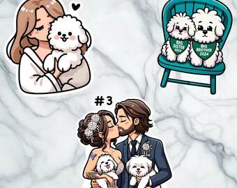 Adorable Maltipoo Dog Stickers | Cute Pet Vinyl Decals | Perfect for Dog Lovers | Durable & Waterproof | Great Gift for All Occasions