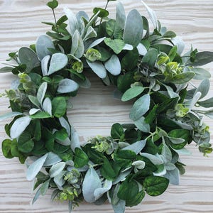 Eucalyptus and Lambs Ear Wreath: Year Round Greenery Wreath
