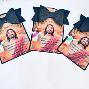 3 Pack Little Jesus, We all need a Little Jesus, Jesus Pocket Cards, Church Favors, Bible Study, Religious Gifts, Jesus figurines, Gifts