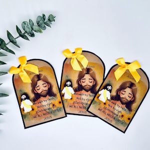 Pacote com 3 Pequeno Jesus, Todo mundo precisa de um Pequeno Jesus, Cartões de bolso Pequeno Jesus, Lembrancinhas de igreja, Estudo da Bíblia, Presentes religiosos, Estatuetas de Jesus