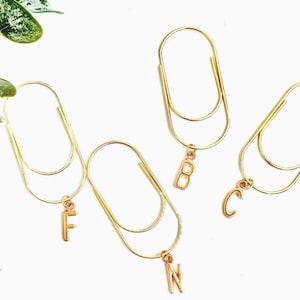 Mini journal initial paperclip, journal charms, journal paperclip