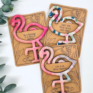 Resin Flamingo Bookmark Set, Adorable Page Markers, Trio