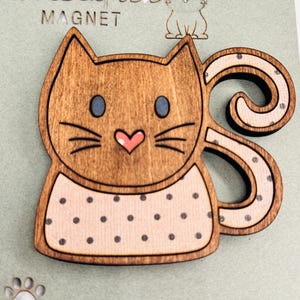 3D wooden cat magnet, refrigerator magnets,fridge magnets,large magnet,cat magnet, gifts, cat lover