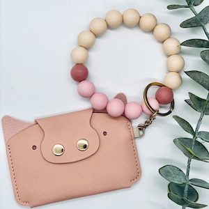 Llavero, llavero de pulsera, monedero, tarjetero de pulsera, llavero, billetera