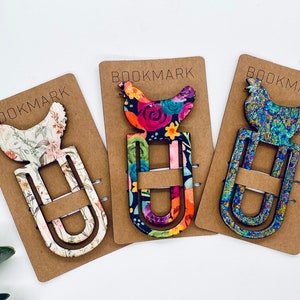 Set of 3 pack chicken book marks, Set of 3 bookmarks, Farmyard bookmarks,