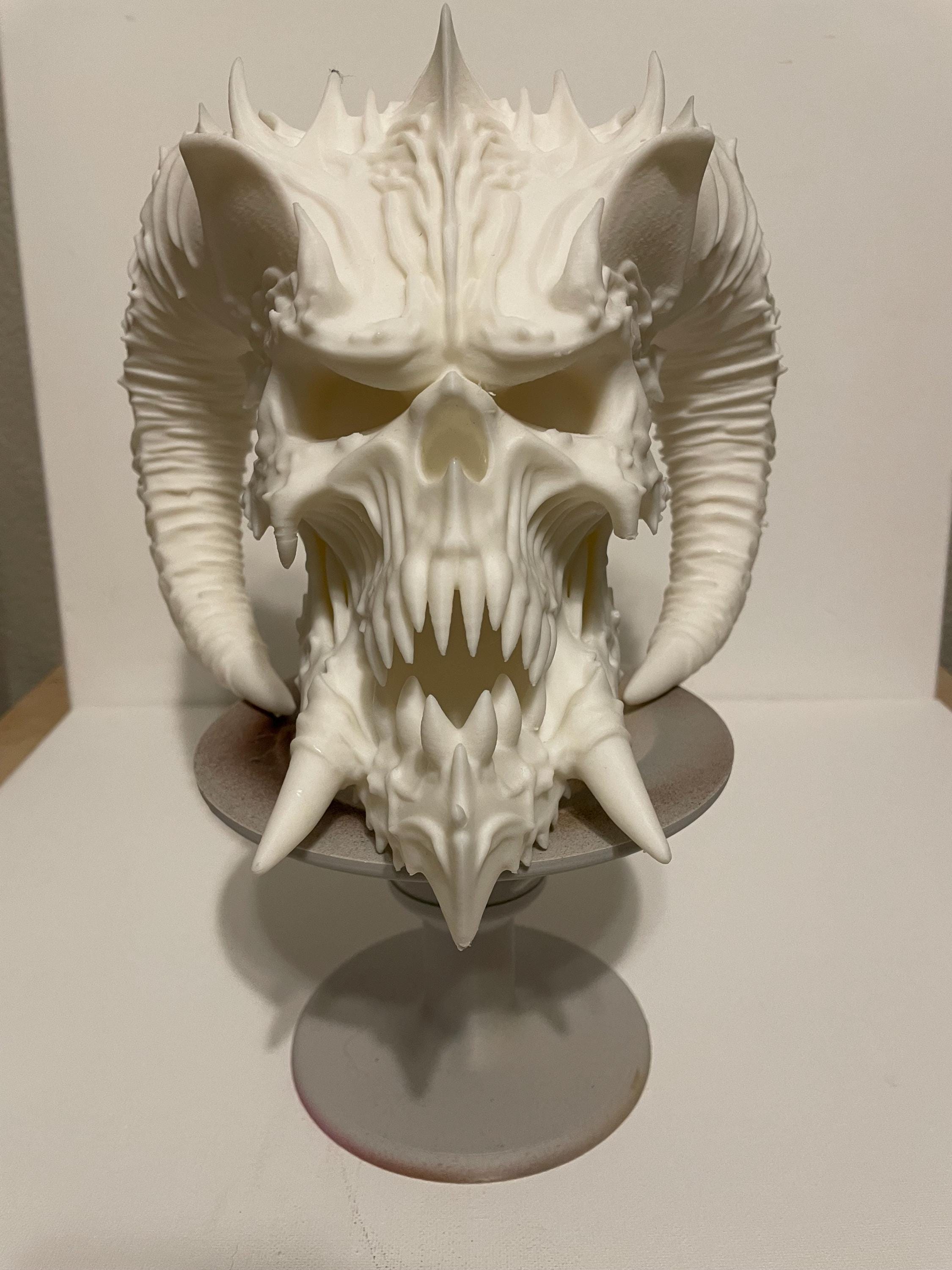 Big Horn Demon Skull Hand Painted or Air Brushed - Etsy