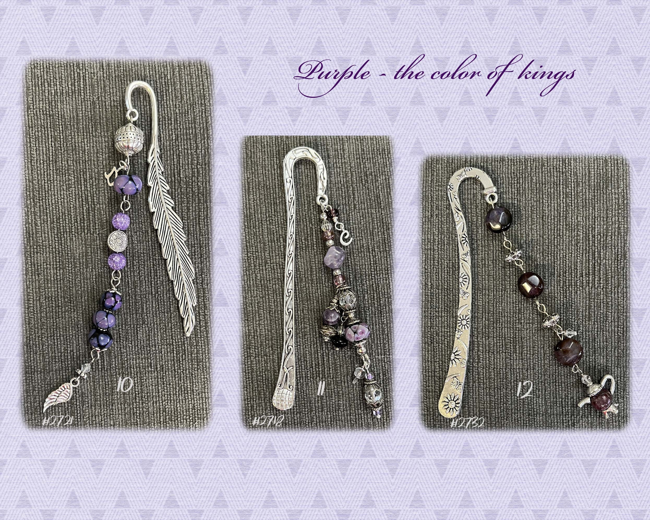Beaded Shepherd's Hook Bookmarks Handcrafted Gift for Etsy