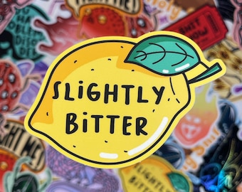 Slightly Bitter Lemon Sticker | Vinyl Sticker | Laptop Sticker | Lemon Sticker