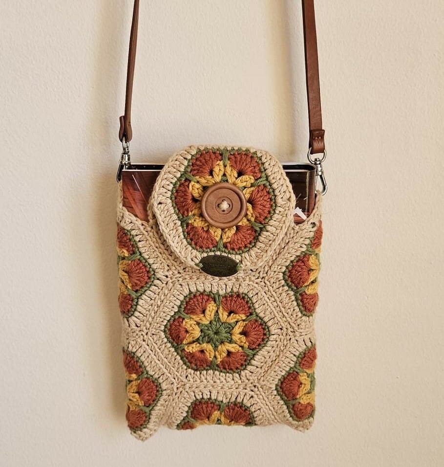 Hexagon African Flower Mini Bag Pattern PDF - Etsy