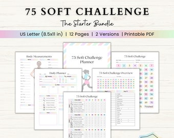 75 Soft Challenge Tracker | Daily 75 Soft Challenge Journal | 75 Soft PDF | 75 Day Challenge Printable | Fitness Journal | Habit Tracker