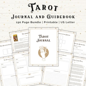 Guided Tarot Journal Printable | Shadow Work Journal | Tarot Reading | Witchy Planner | Tarot Workbook for Beginners | Tarot Cheat Sheet PDF