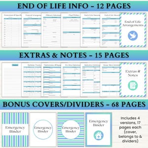 Emergency Binder Printable | End of Life Planner | Household Family ...