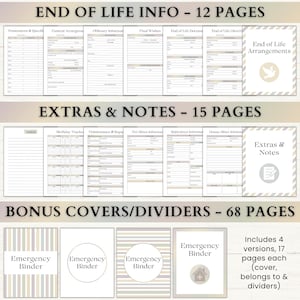 Emergency Binder Printable | End of Life Planner | Household Family Survival Binder | In Case of Emergency Disaster Planner | PDF | Boho image 7