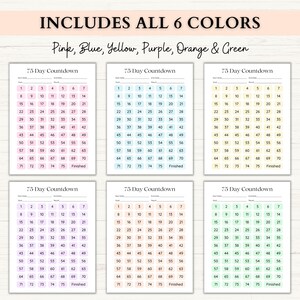 75 Day Challenge Printable Bundle: Workout Planner, ADHD Habit Tracker, Weight Loss Journal, 75 Soft + Medium Challenge (PDF) – 6 Colors image 12