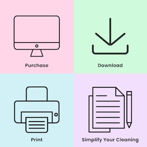 Cleaning Planner Printable | Adhd Adult Chore Chart | Home Maintenance & Declutter Planner | Weekly Cleaning Checklist | PDF | Rainbow afbeelding 10