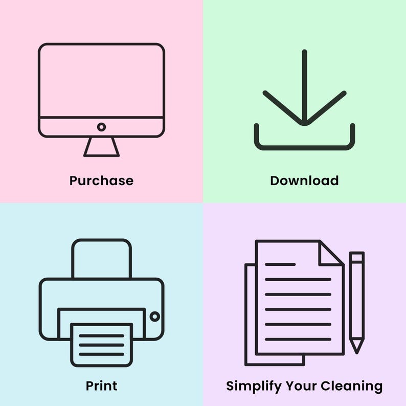 Cleaning Planner Printable | Adhd Adult Chore Chart | Home Maintenance & Declutter Planner | Weekly Cleaning Checklist | PDF | Rainbow afbeelding 10