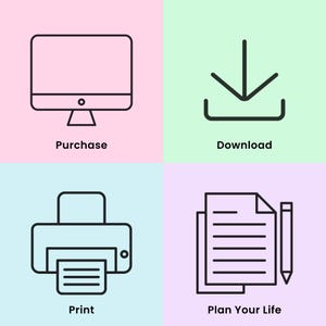 Ultimate Life Planner Printable Bundle – ADHD Productivity, Habit & Self-Care Organizer | Household, Travel and Emergency Tools | Rainbow imagem 12