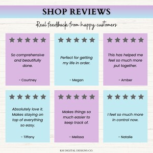 Self Care Planner Printable Bundle | ADHD Mental Health Journal | Anxiety Tracker | Healing & Wellbeing Journal | PDF | Blue Purple imagen 19