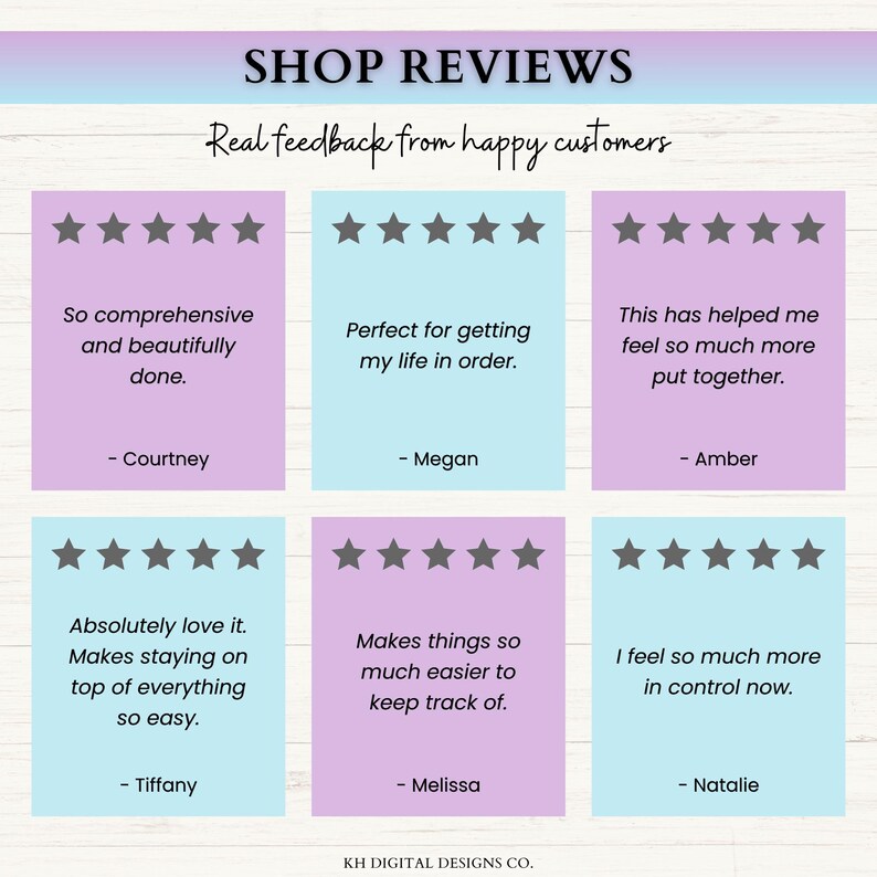 Self Care Planner Printable Bundle | ADHD Mental Health Journal | Anxiety Tracker | Healing & Wellbeing Journal | PDF | Blue Purple imagen 19