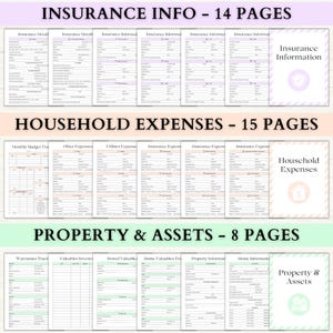 Emergency Binder Printable | End of Life Planner | Household Survival Binder | Family Emergency Planner | What If Binder | PDF | 6 Colors afbeelding 3