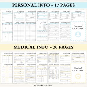 Emergency Binder Printable | End of Life Planner | Household Survival Binder | Family Emergency Planner | What If Binder | PDF | 6 Colors afbeelding 2