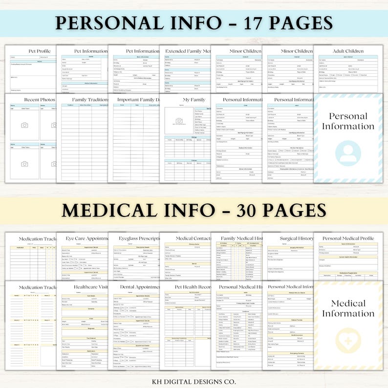 Emergency Binder Printable | End of Life Planner | Household Survival Binder | Family Emergency Planner | What If Binder | PDF | 6 Colors afbeelding 2