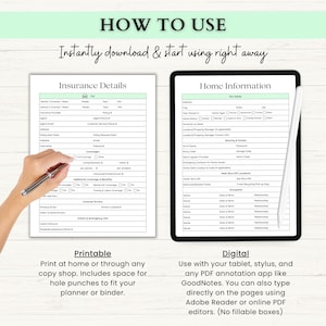 Emergency Binder Printable | End of Life Planner | Household Survival Binder | Family Emergency Planner | What If Binder | PDF | 6 Colors afbeelding 8