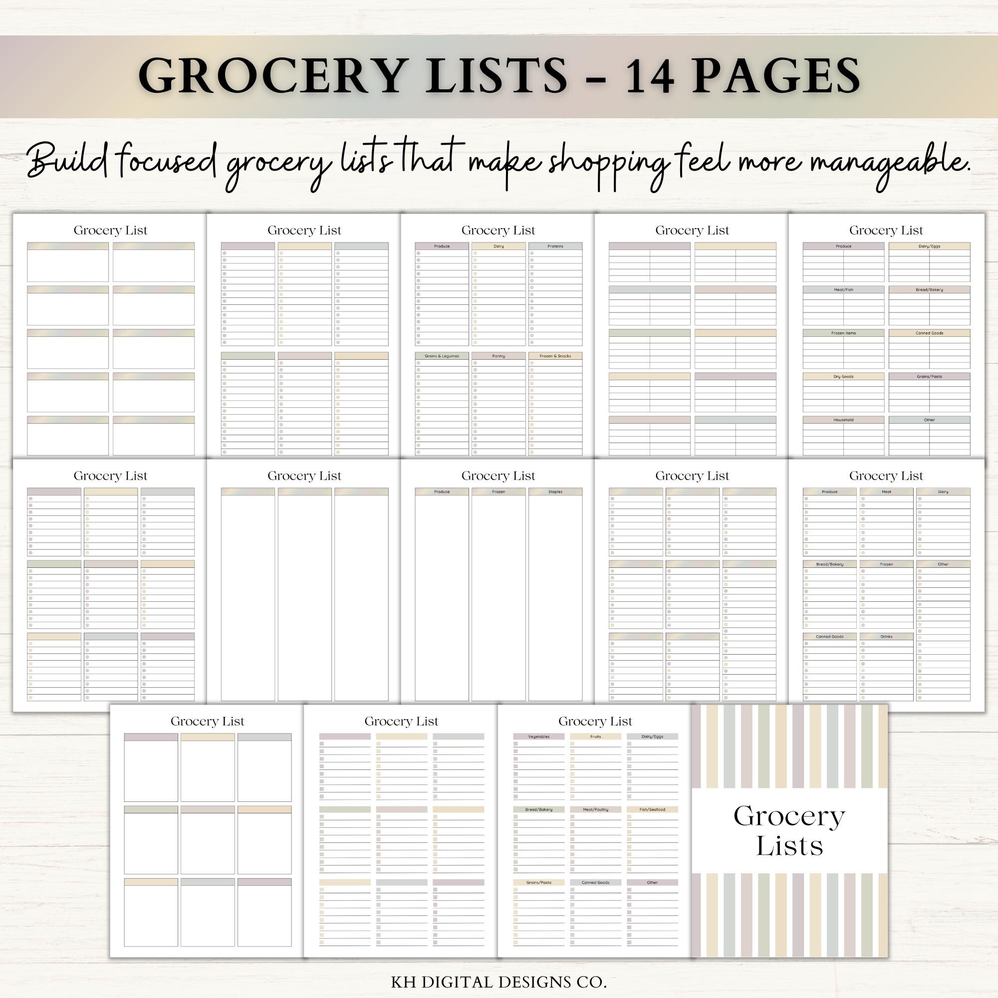 Meal Planner Printable Bundle | Weekly & Monthly Meal Prep Planning ...