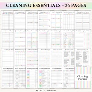 Cleaning Planner Printable | Adhd Adult Chore Chart | Home Maintenance & Declutter Planner | Weekly Cleaning Checklist | PDF | Rainbow afbeelding 2