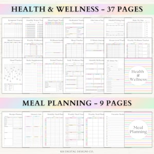 Fitness Planner Printable | Weight Loss Journal | Weekly Gym Tracker | Exercise & Nutrition Log | Adhd Wellness Planner | PDF | Rainbow image 3