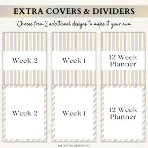 12 Week Planner Printable: Goal-Focused Planning System for Weekly Routines & Daily Progress (PDF) – Boho imagen 6