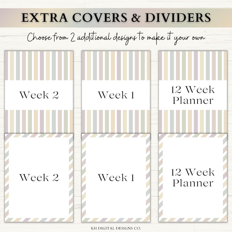 12 Week Planner Printable: Goal-Focused Planning System for Weekly Routines & Daily Progress (PDF) – Boho imagen 6